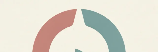 An abstract editorial symbol evoking "BNPL missed payment", muted two-tone palette, flat vector.