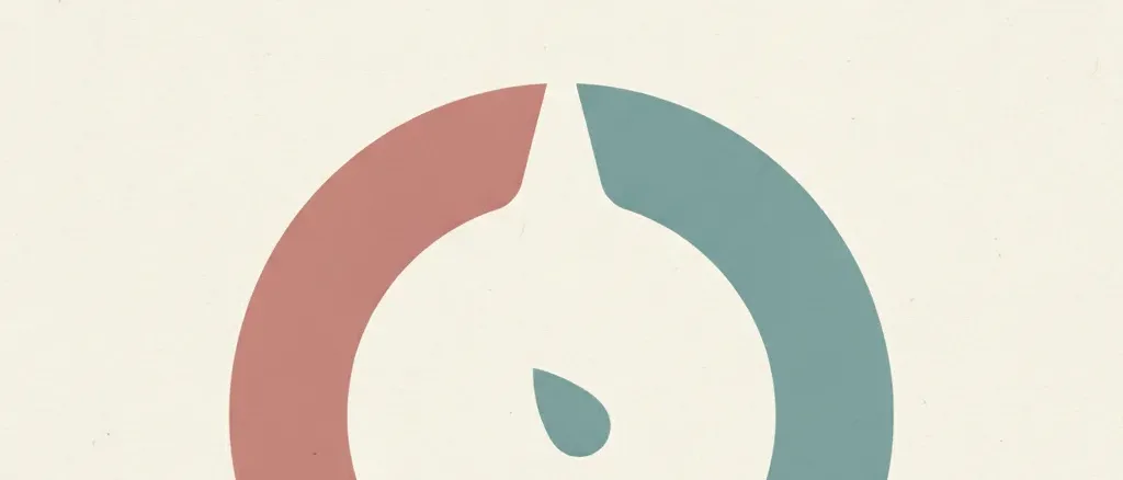 An abstract editorial symbol evoking "BNPL missed payment", muted two-tone palette, flat vector.