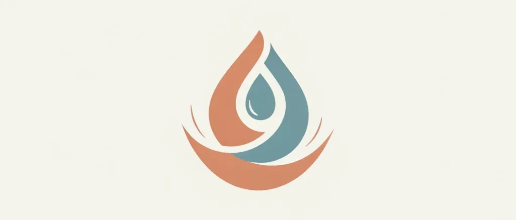 An abstract editorial symbol evoking "Heat-triggered preterm birth", muted two-tone palette, flat vector.