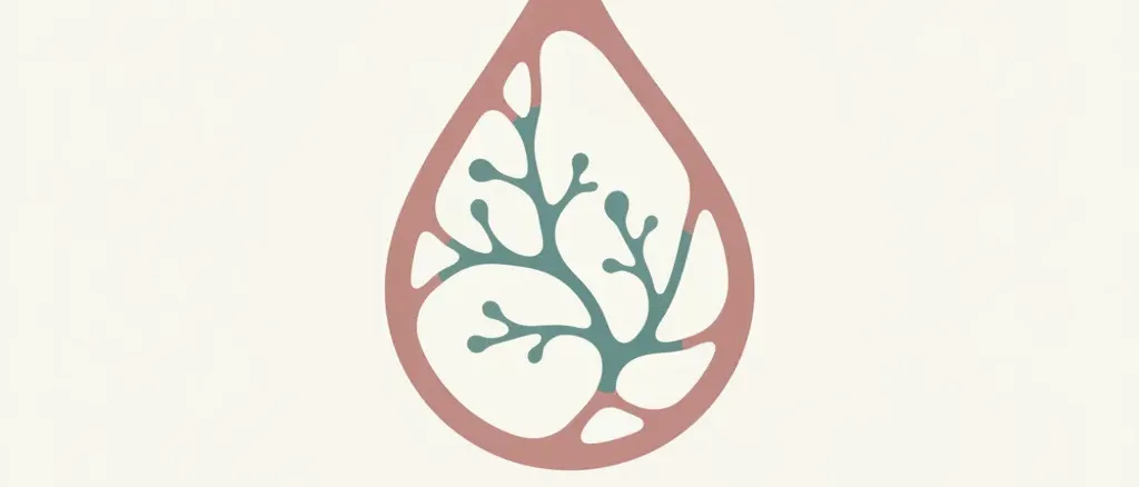 An abstract editorial symbol evoking "Botulism from baby formula", muted two-tone palette, flat vector.