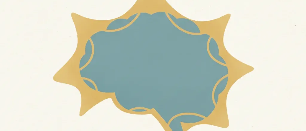 An abstract editorial symbol evoking "Flu brain swelling in a child (IAE/ANE)", muted two-tone palette, flat vector.