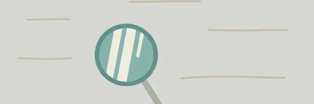 A single dental mirror resting on a pale surface, flat vector illustration.
