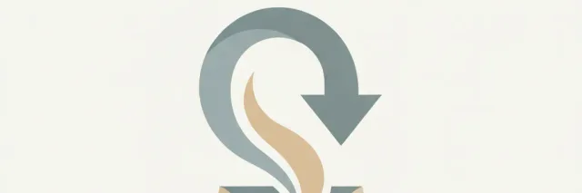 An abstract editorial symbol evoking "Task / job scam loss", muted two-tone palette, flat vector.