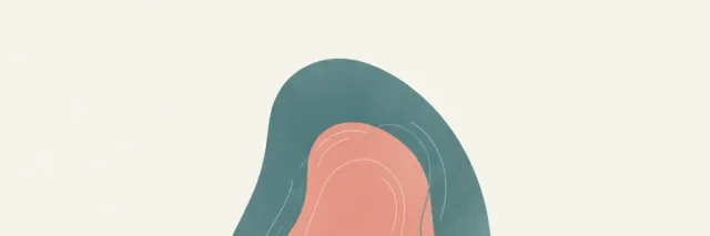 An abstract editorial symbol evoking "Vibrio vulnificus wound infection", muted two-tone palette, flat vector.