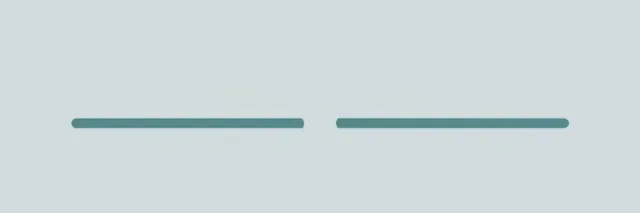 A single thin horizontal line with one small missing segment against a muted grey-blue background, flat vector illustration.